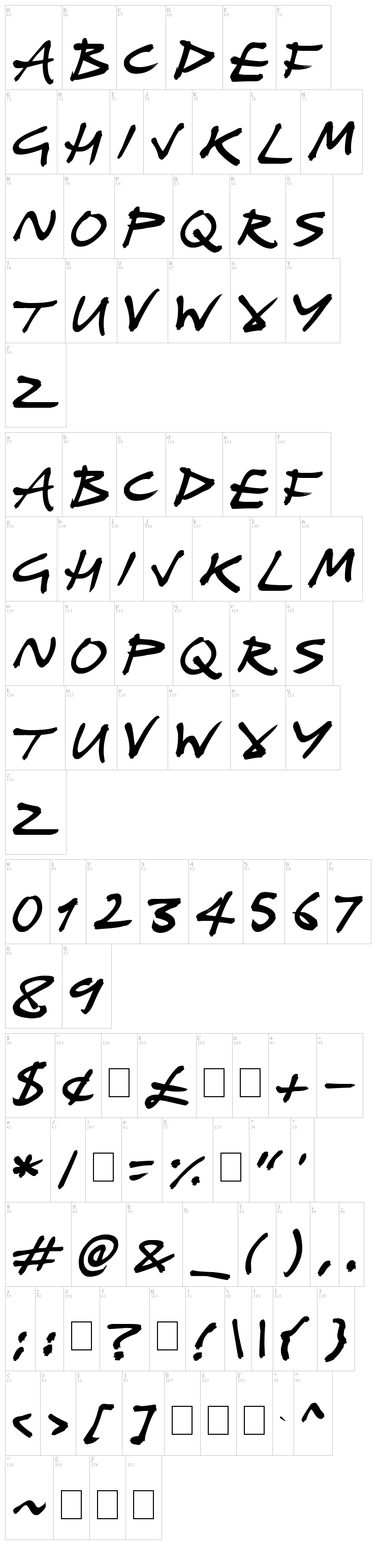 Pirate Plunder font map